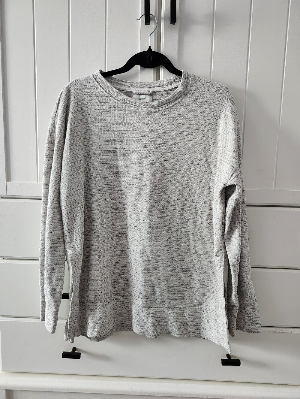Aerie Womens Gray Crewneck Oversized  Sz Xs Sweater - Lightweight Heather Knit